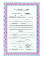Сертификат преподавателя Боровкова И. .